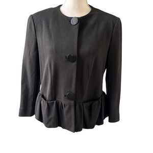 Armani Collezioni Black Peplum Blazer size 12